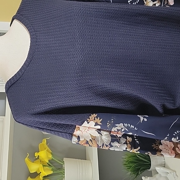 Navy Balloon Long Sleeve Top - Picture 7 of 7